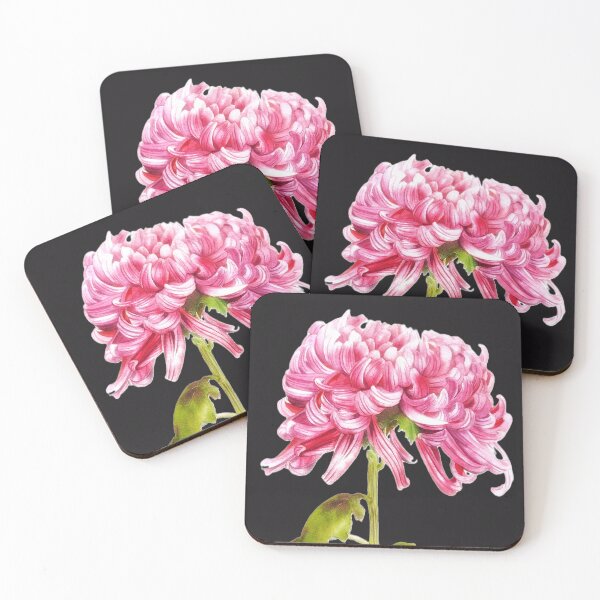 Item preview, Watercolor pink Chrysanthemum botanical artwork floral art designed and sold by Yarlseri.