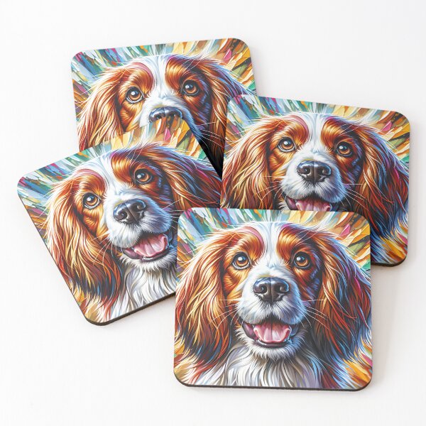 Item preview, Welsh Springer Spaniel Dog Portrait Acrylic Art Print Pet Portrait Gifts for Dog Lovers designed and sold by Puppy Puzzles Plus.