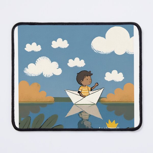 Item preview, Child And Paper Boat designed and sold by ArtShare.