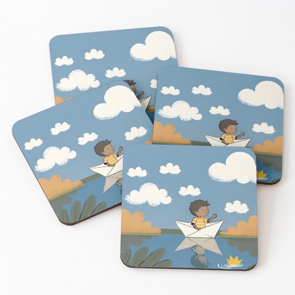 Item preview, Child And Paper Boat designed and sold by ArtShare.