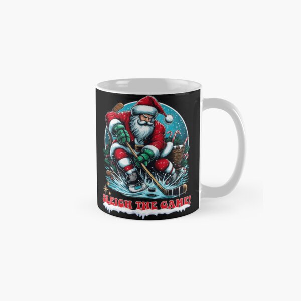 Item preview, Santa Playing Ice Hockey Sport Xmas Christmas  designed and sold by JessArty ⭐⭐⭐⭐⭐.