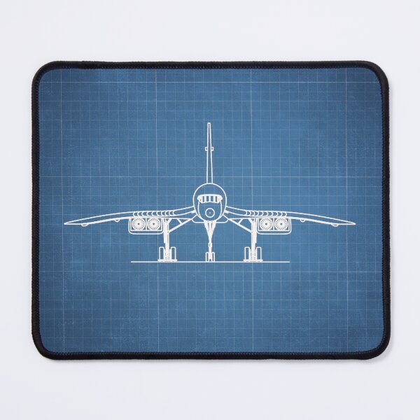 Item preview, Concorde Supersonic Airliner Blueprint (light blue) designed and sold by RyansWorkshop.