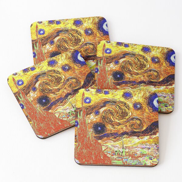 Item preview, STARRY NIGHT: Vincent Van Gogh Anstract Painting Print  designed and sold by posterbobs.