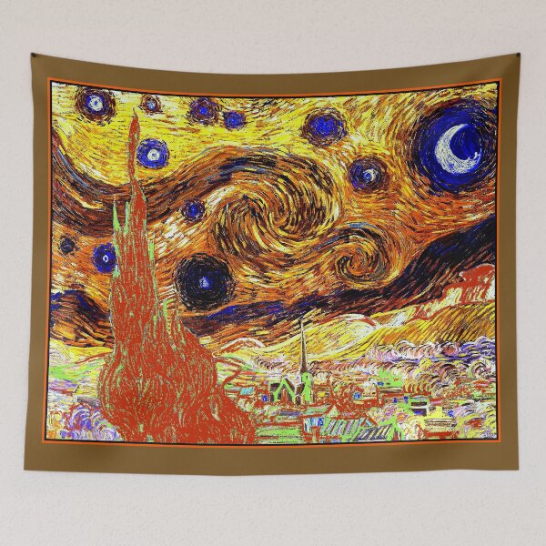 Item preview, STARRY NIGHT: Vincent Van Gogh Anstract Painting Print  designed and sold by posterbobs.