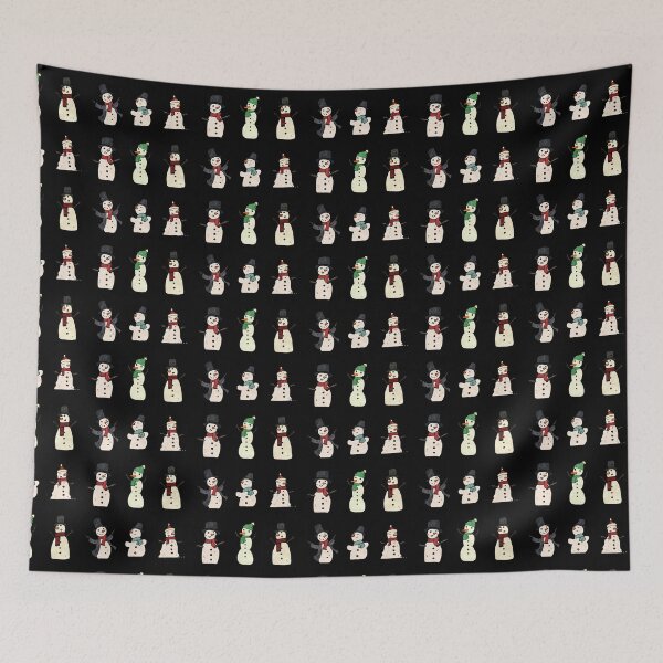Item preview, Snow Man - Scarf - Facial Expressions - 6 Snow Men in Winter designed and sold by patternjp.