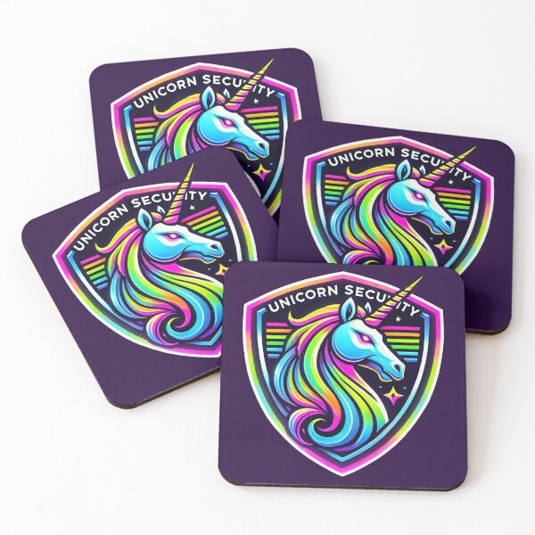 Item preview, Neon Unicorn Security Badge for Parents Protecting Princesses designed and sold by Victor Shadehorn.