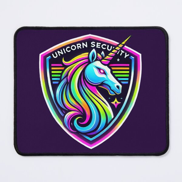 Item preview, Neon Unicorn Security Badge for Parents Protecting Princesses designed and sold by Victor Shadehorn.