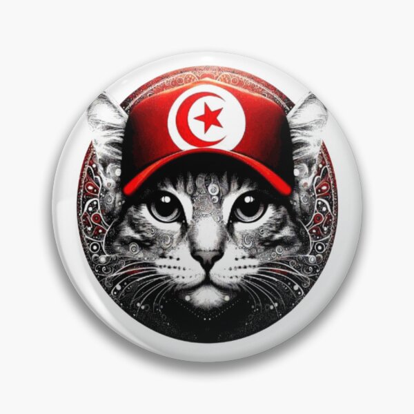 Item preview, TUNISIA Flag With Cute Cat Perfect Design designed and sold by Creat-Des.
