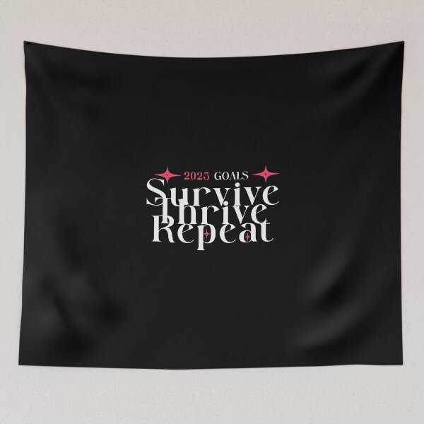 Item preview, 2025 Goals T-Shirt: Survive, Thrive, Repeat – Motivational Design for Success designed and sold by Quote Frame.