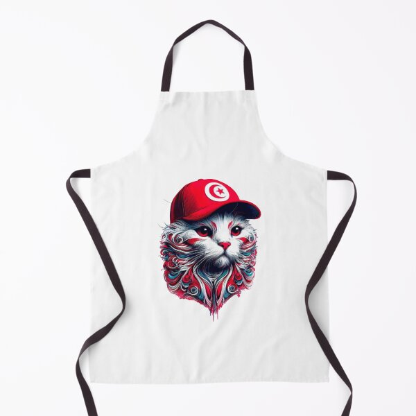 Item preview, TUNISIA Flag With Cute Cat Perfect Design designed and sold by Creat-Des.