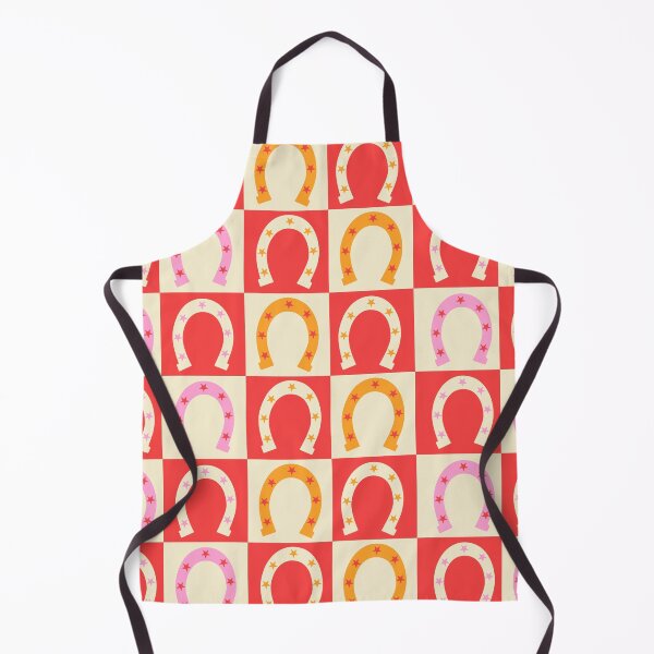 Item preview, Checkered Horseshoes on white and red checkerboards pattern designed and sold by Yasminepatterns .