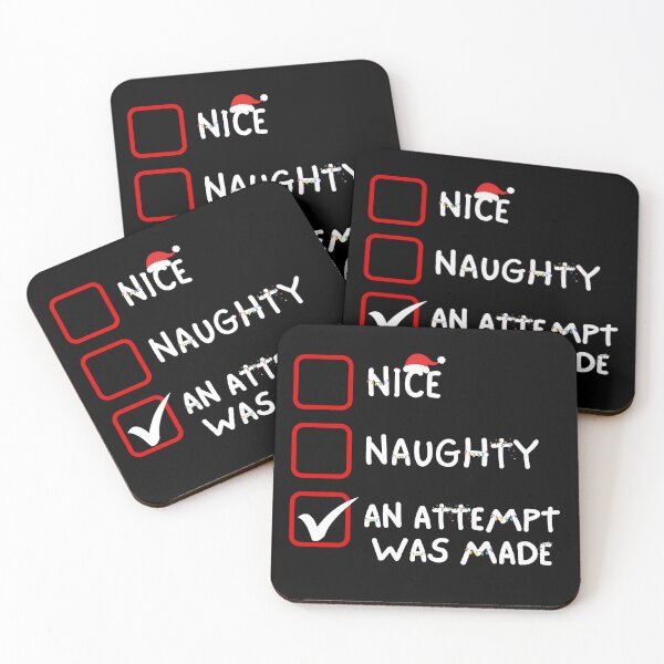 Item preview, Nice Naughty An Attempt Was Made Christmas List Santa Claus, Naughty Or Nice Funny An Attempt Was Made Christmas, funny christmas, Ugly Christmas shirt An Attempt Was Made designed and sold by Dabbing Turtle Designs.
