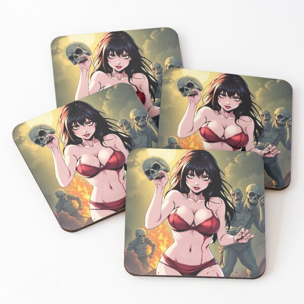 Item preview, Sexy Anime Girl Displays A Skull  designed and sold by KnottyToons.