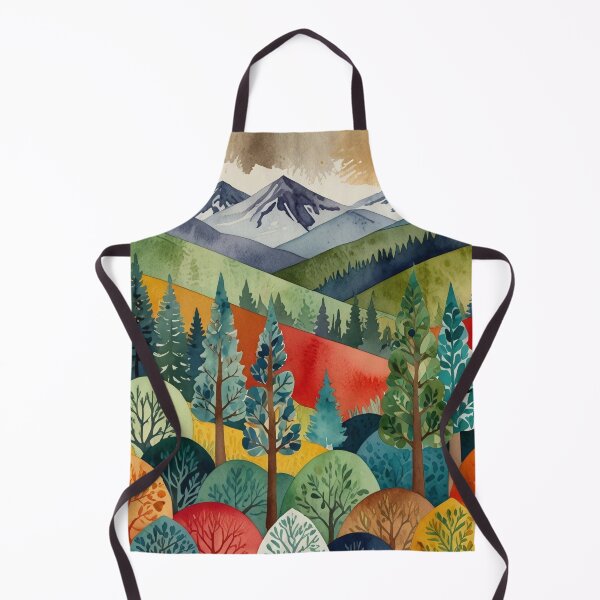 Item preview, Watercolor Mountain Landscape Design | Vibrant Forest and Nature Art for POD Products designed and sold by VibeTCreations.