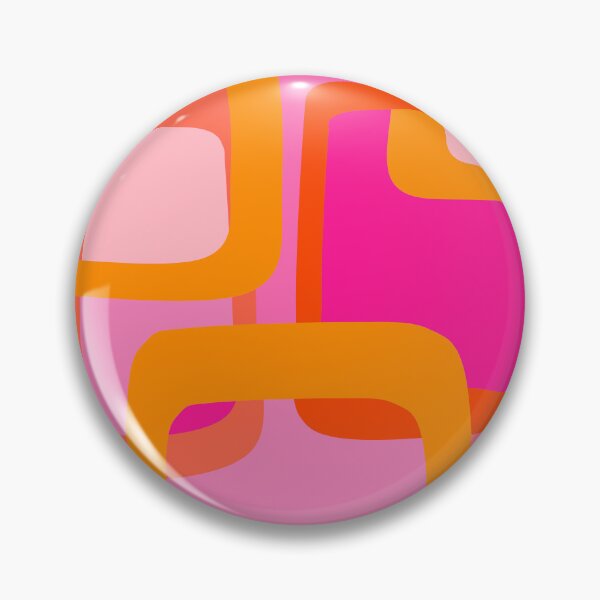 Item preview, Iconic Mid Century Modern Pattern in Pink and Orange designed and sold by Deutschic.