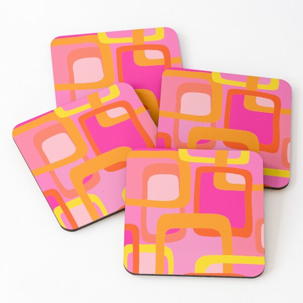 Item preview, Iconic Mid Century Modern Pattern in Pink and Orange designed and sold by Deutschic.