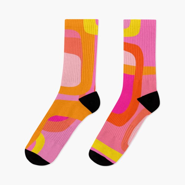 Item preview, Iconic Mid Century Modern Pattern in Pink and Orange designed and sold by Deutschic.