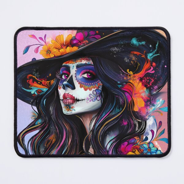 Item preview, Beautiful art with flowers for Day of the Dead designed and sold by natalidesign.