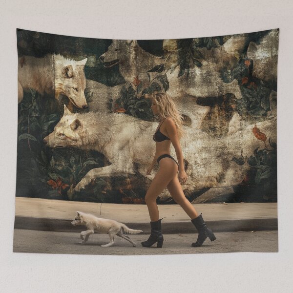 Item preview, White Wolf Mural designed and sold by annimo.