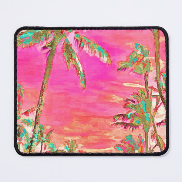 Item preview, Vintage Hawaiian Beach Scene, Hot Pink designed and sold by PixDezines.