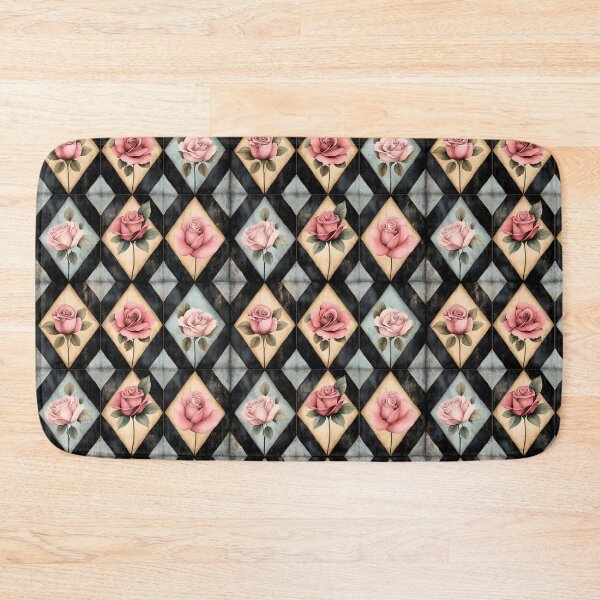 Item preview, Shabby Chic Checkered Flowers Pattern designed and sold by Gypsykiss.