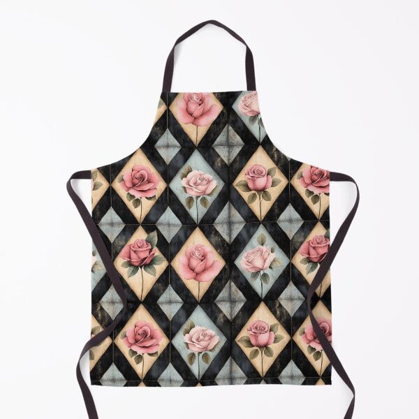 Item preview, Shabby Chic Checkered Flowers Pattern designed and sold by Gypsykiss.