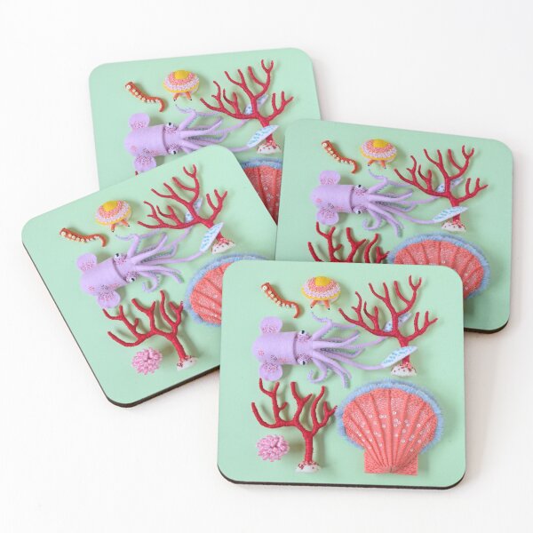 Item preview, Treasures of the Deep (squid) designed and sold by Hiné Mizushima.