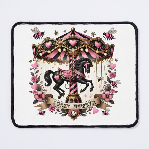 Item preview, Vintage Victorian Carousel Horse Lucky Number 13 Vintage Horse Lover designed and sold by Negative Vibes Only.