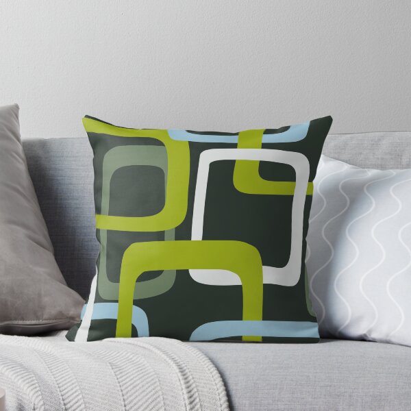 Item preview, Iconic Mid Century Modern Pattern in Shades of Green and Light Blue designed and sold by Deutschic.