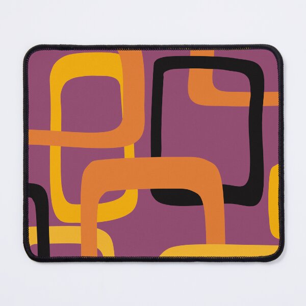 Item preview, Iconic Mid Century Modern Pattern in Mauve and Orange designed and sold by Deutschic.