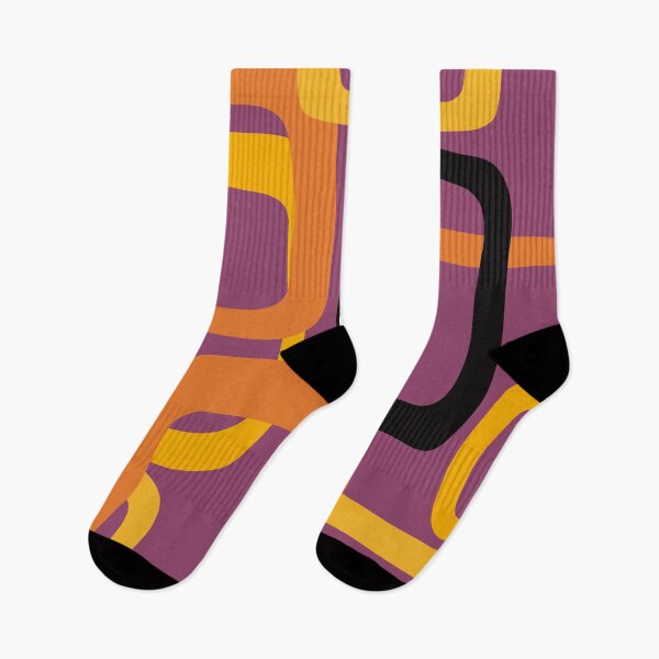 Item preview, Iconic Mid Century Modern Pattern in Mauve and Orange designed and sold by Deutschic.