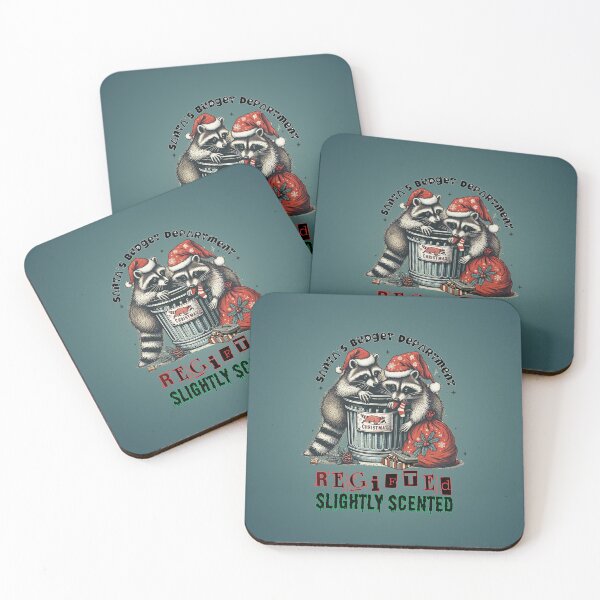 Item preview, Santa's Budget: Raccoons, Trash Can, ReGifted Humor designed and sold by bAIryBarn.