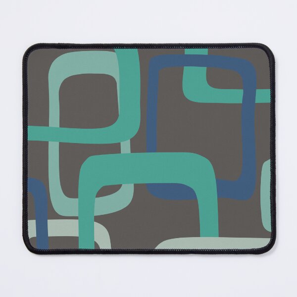 Item preview, Iconic Mid Century Modern Pattern in Gray, Blue and Aqua designed and sold by Deutschic.