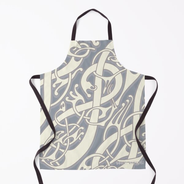 Item preview, LookViking Broa Viking Style White and Grey Pattern designed and sold by lookviking.
