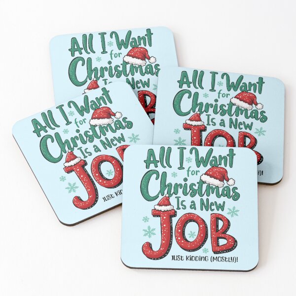Artikelvorschau, Alles, was ich mir zu Weihnachten wünsche, ist ein neuer Job – Lustiges Weihnachtszitat entworfen und verkauft von QuirkPrint.