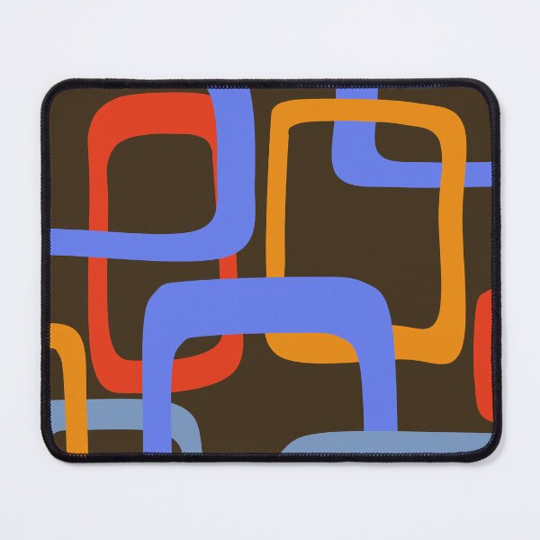 Item preview, Iconic Mid Century Modern Pattern in Brown, Blue and Orange designed and sold by Deutschic.