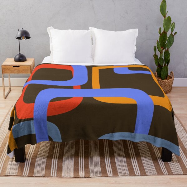 Item preview, Iconic Mid Century Modern Pattern in Brown, Blue and Orange designed and sold by Deutschic.