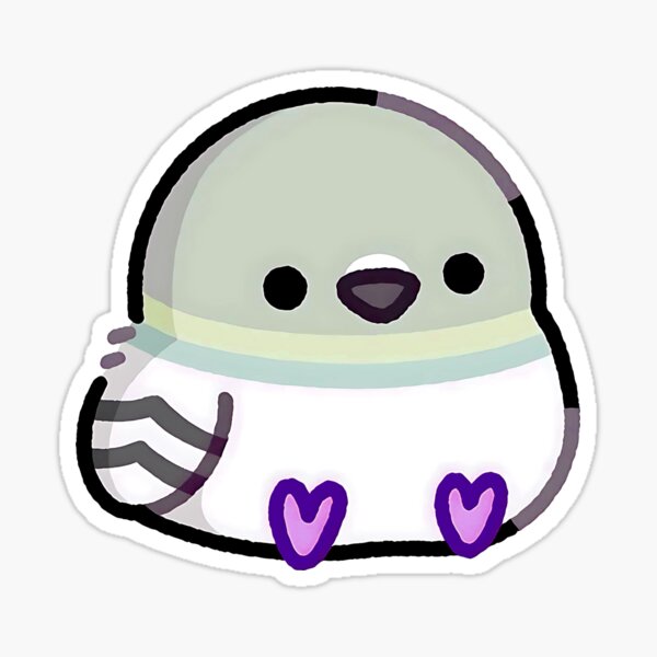 Item preview, Cute fluffy round pigeon designed and sold by SuperHedgehog33.
