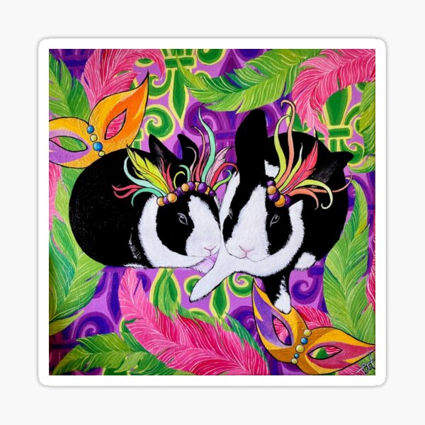 Item preview, Mardi Gras Buns designed and sold by CatPaigeCreate.