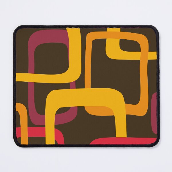 Item preview, Iconic 50S Mid Century Modern Pattern in Brown, Mauve and Orange designed and sold by Deutschic.