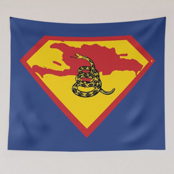 Item preview, HISPANIOLA - Freedom Is The Superpower - Gadsden Snake Flag - Dont Tread On Me SUPERHERO design designed and sold by pelagio.