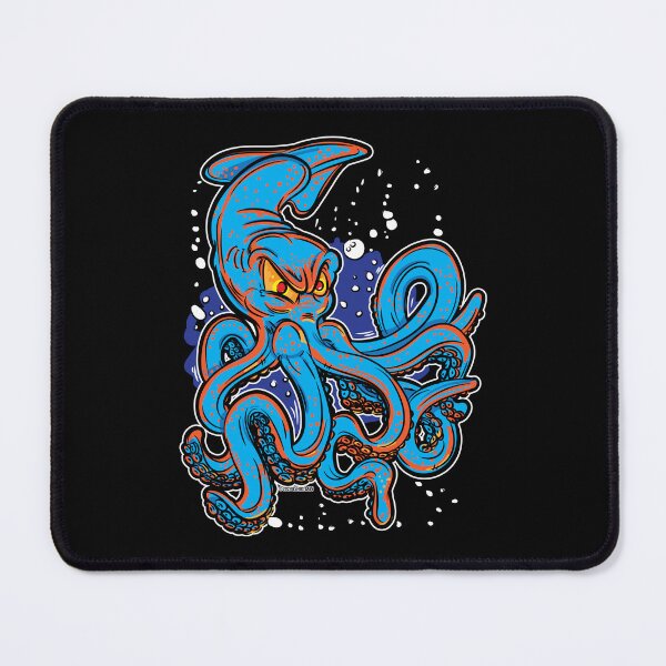 Item preview, Cartoon Squid with Attitude designed and sold by eShirtLabs.