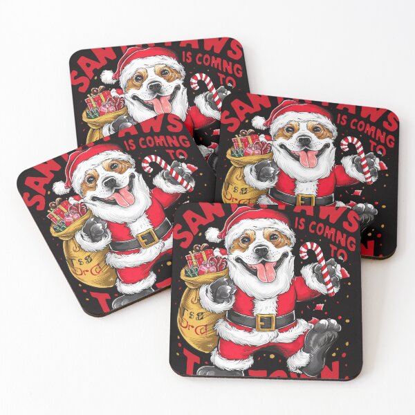 Item preview, Santa Paws is Coming to Town – Christmas Dog Lovers Design designed and sold by asprse.