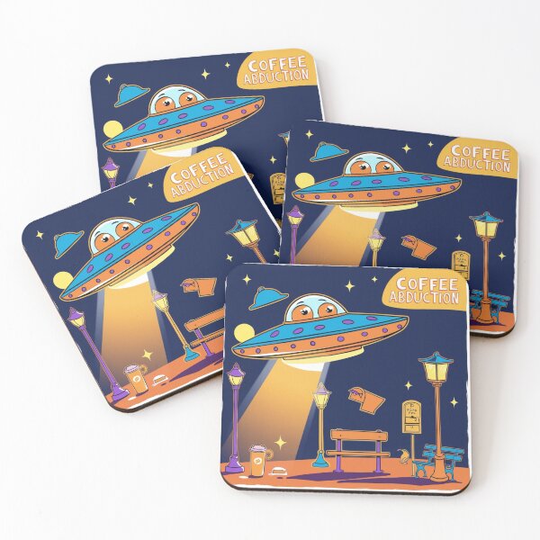 Item preview, UFO Coffee Abduction Conspiracy Humor Funny Caffeine Lover designed and sold by classicsoul.