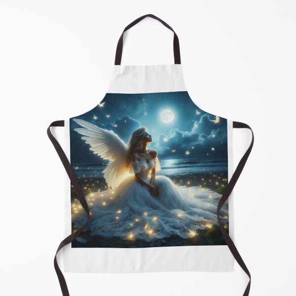 Item preview, Nighttime by the sea ~ Angel and fireflies designed and sold by Angelstkw.