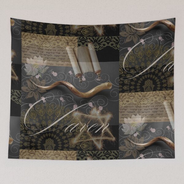 Item preview, Shofar Horn Daven Jewish Religious Icons Religious Montage Design designed and sold by EarthArtDesigns.