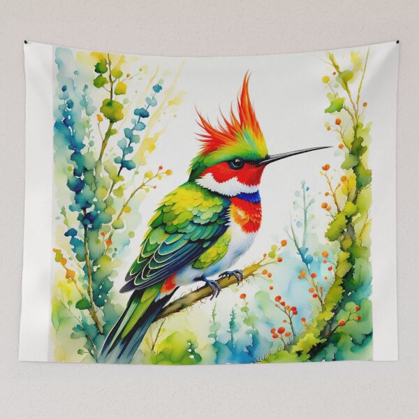 Item preview, REDCRESTED COQUETT Lophornis delattrei Topetinho Ruivo v2 designed and sold by Helios Be. Lavsh.