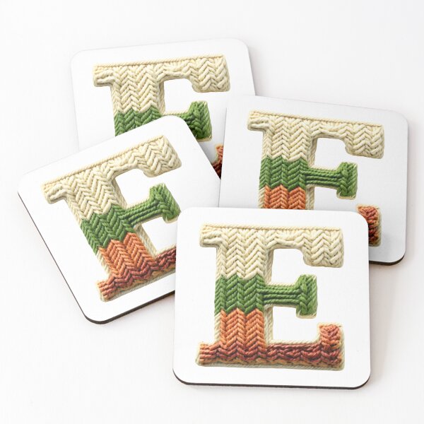 Item preview, E monogram waffle stitch designed and sold by Monascreativeempire.