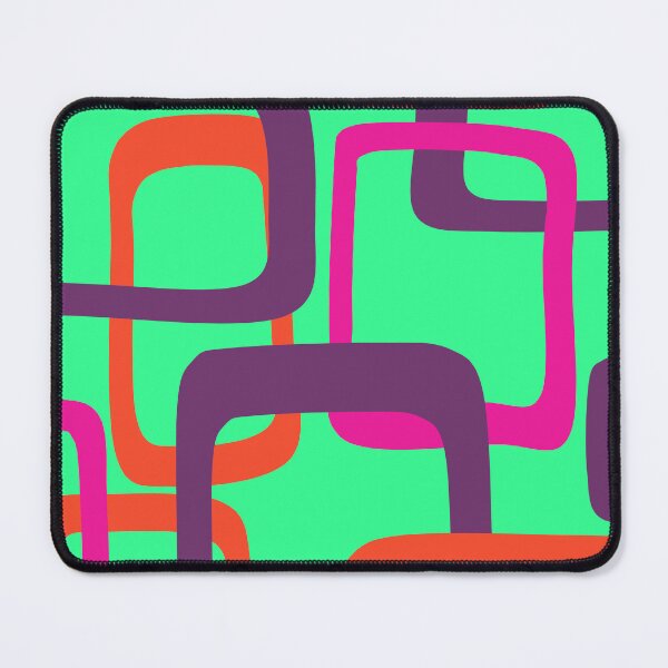 Item preview, Colorful 50S Mid Century Modern Pattern in Green, Pink, Orange and Purple designed and sold by Deutschic.