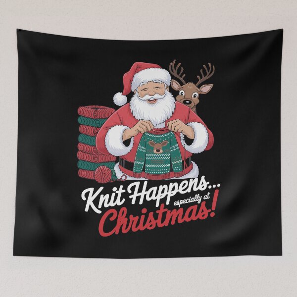 Item preview, Knit Happens Funny Christmas Santa Sweater designed and sold by tshirtexpressiv.